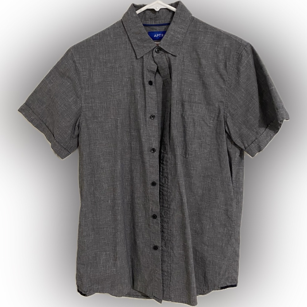 Grey Short Sleeve Dress Shirt (S)